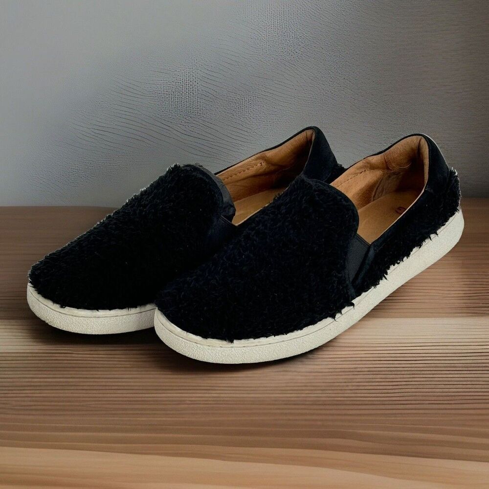 UGG 1019659 Ricci Black Shearling Round Toe Slip On Low Top Shoes Womens 7.5